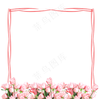 情人节玫瑰边框