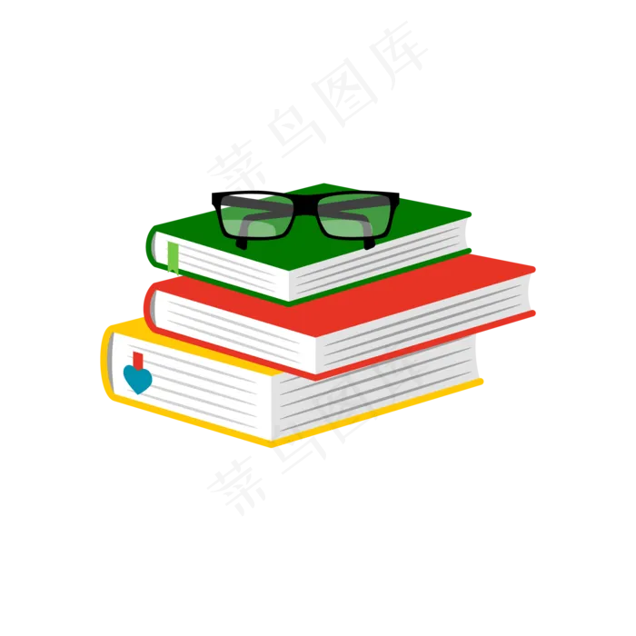 暑假毕业季书本卡通矢量图ai矢量模版下载