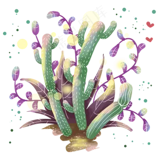 夏季仙人掌,免抠元素