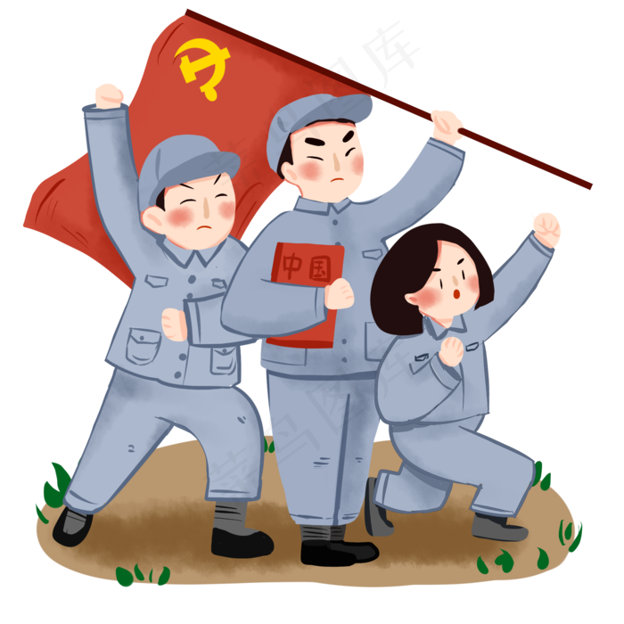 七一建党节建军节革命人物免抠PNG