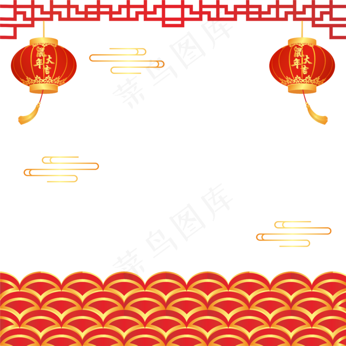 喜庆春节边框,免抠元素