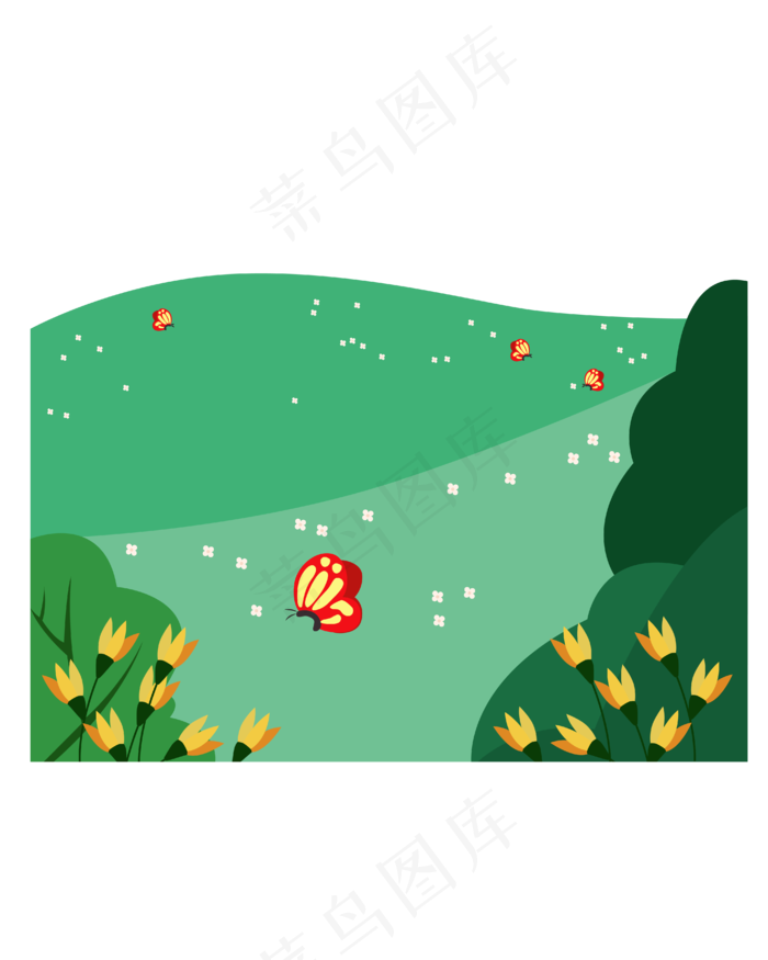 矢量免扣绿色春天,免抠元素
