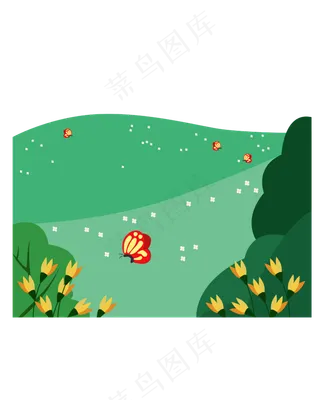 矢量免扣绿色春天,免抠元素