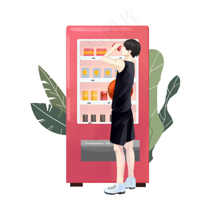 乘凉喝冷饮人物