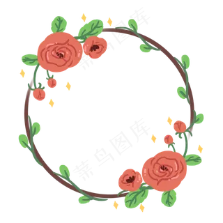 玫瑰花朵花环