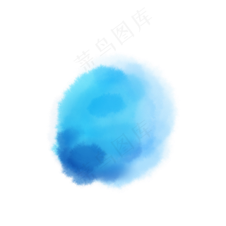 蓝色矢量水墨图案