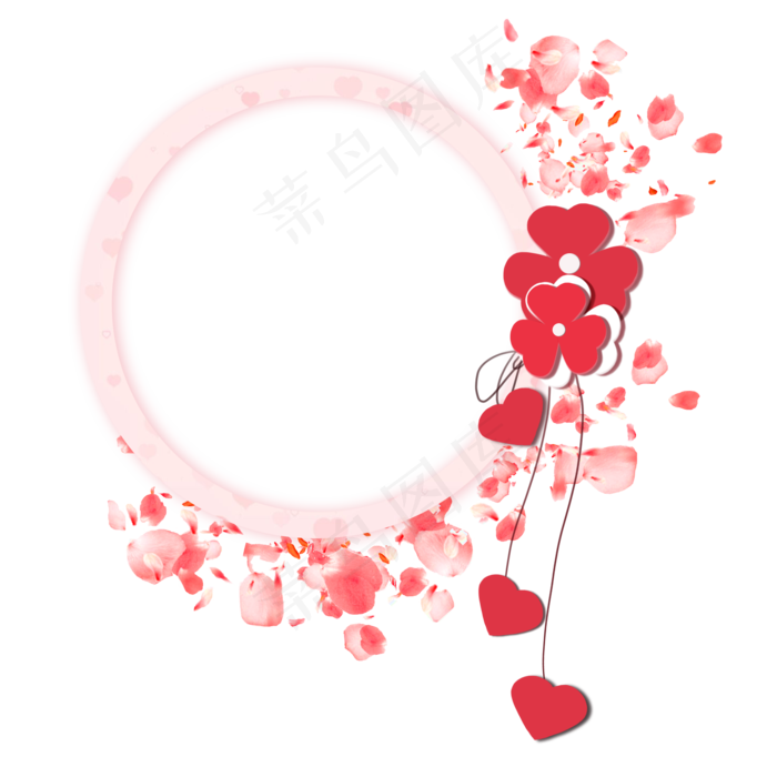 花瓣边框圆形花边