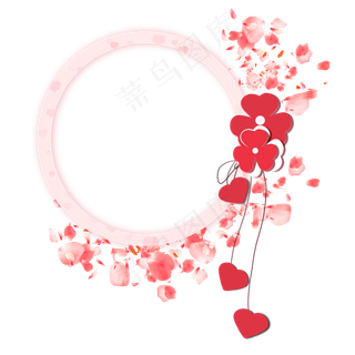 花瓣边框圆形花边