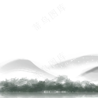 中国风山水水墨画