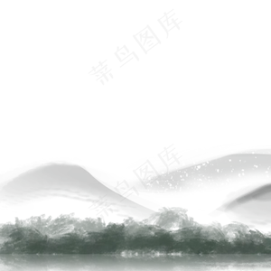 中国风山水水墨画