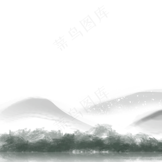 中国风山水水墨画