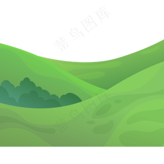 绿色的卡通草地植物