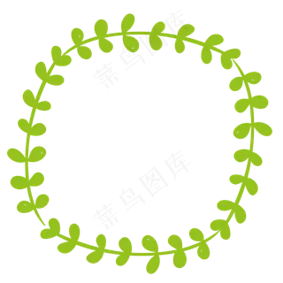 手绘绿色矩形边框