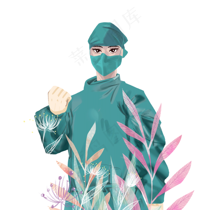 妇女节女战士医护人员,免抠元素