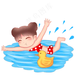 游泳玩耍女孩