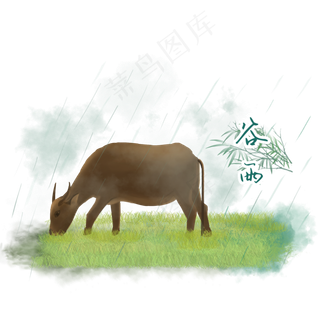 二十四节气之谷雨装饰图案,免抠元素