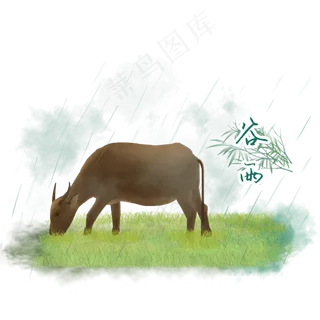 二十四节气之谷雨装饰图案,免抠元素