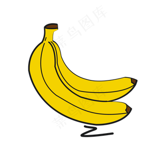 两根黄色的香蕉