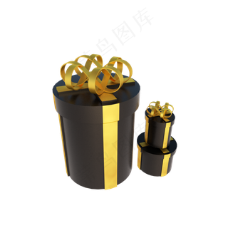 C4D立体精美礼盒首饰盒,免抠元素