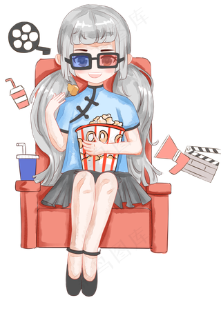 名国风少女日常之看电影