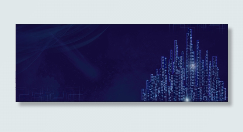 科幻金融数据banner(4000*1458px 	      )ai矢量模版下载