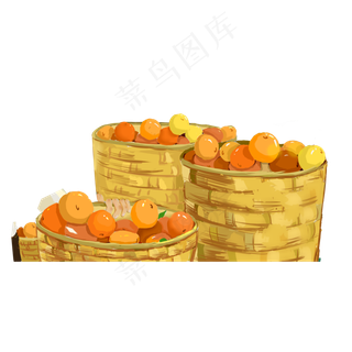 金色桔子免抠图