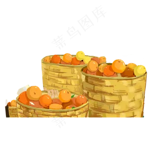 金色桔子免抠图