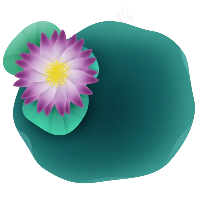 荷花文字框(2000X2000(DPI:300))psd模版下载