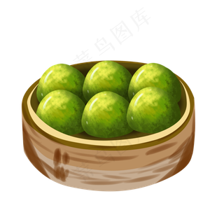 清明节绿色系青团节日美食特色小,免抠元素