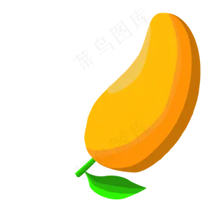 卡通黄色芒果水果