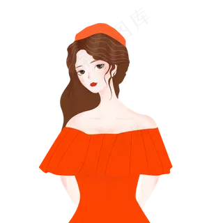 卡通可爱美女下载,免抠元素