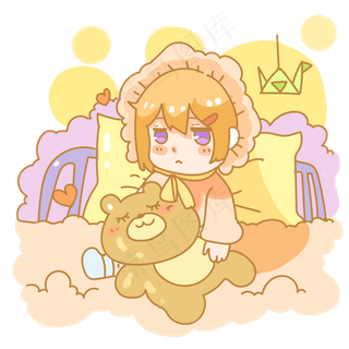 抱着小熊的婴儿