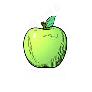 水果类装饰图案生苹果