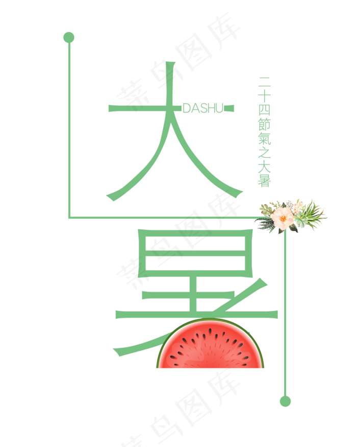 二十四节气大暑艺术字