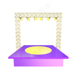 C4D立体电商舞台展架,免抠元素