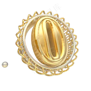 金色倒计时数字0可商用