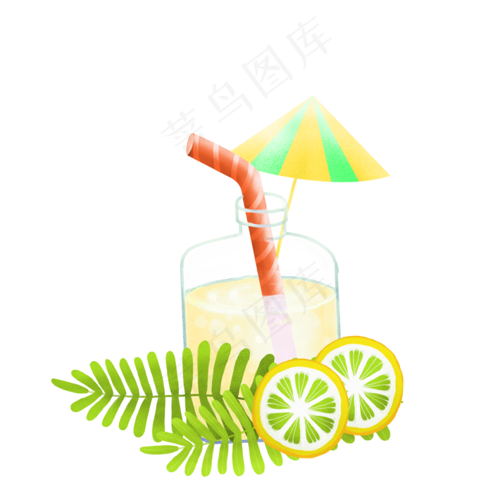 新鲜的饮料和水果免抠图(2000X2000(DPI:300))psd模版下载