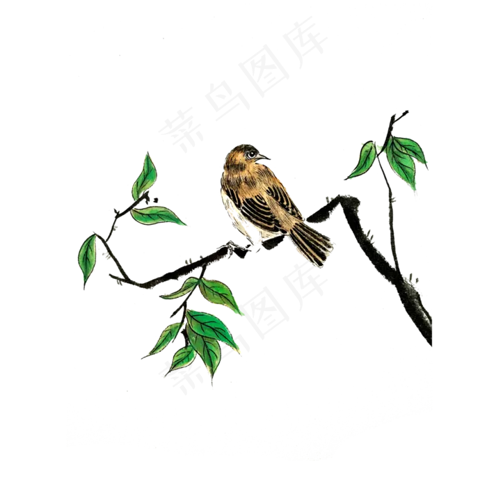 国画花鸟工笔树枝春天水墨PNG,免抠元素(4000X4000(DPI:300))psd模版下载
