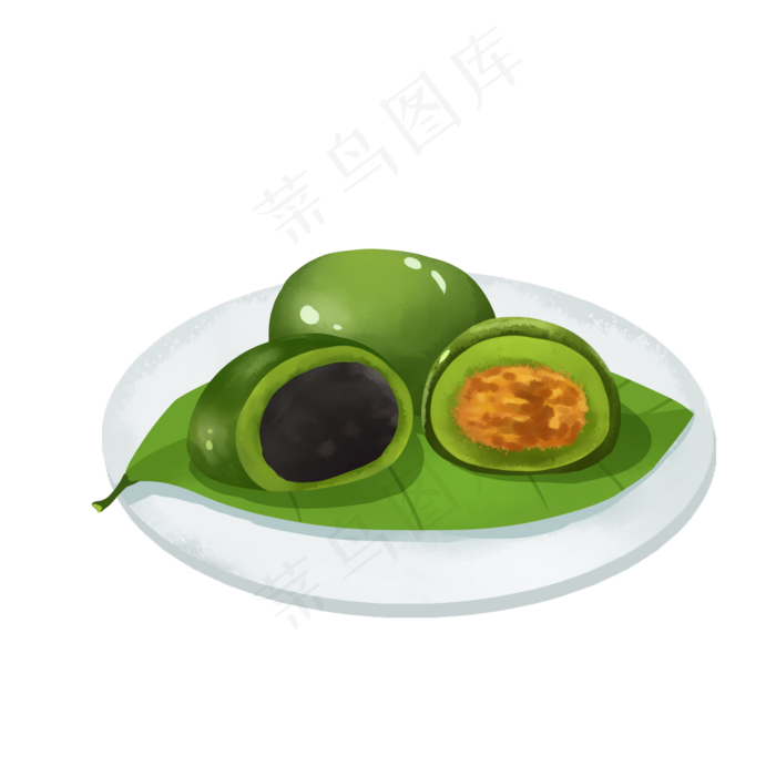 清明节食品厚涂青团(2000X2000(DPI:300))psd模版下载