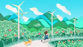 立夏节日节气追逐打闹风景配图