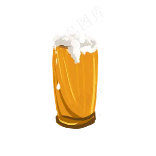 啤酒杯酒水设计图形,免抠元素