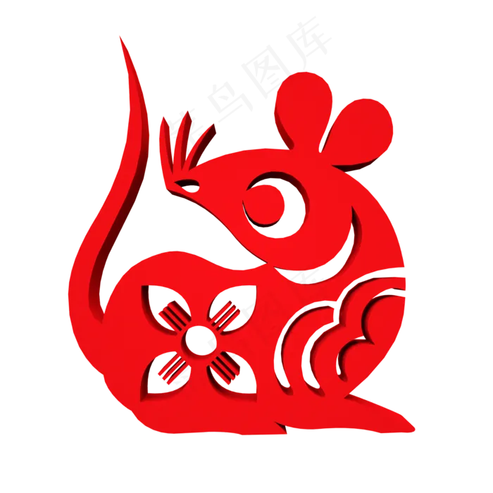 鼠年形象,免抠元素(2000X2000(DPI:300))psd模版下载