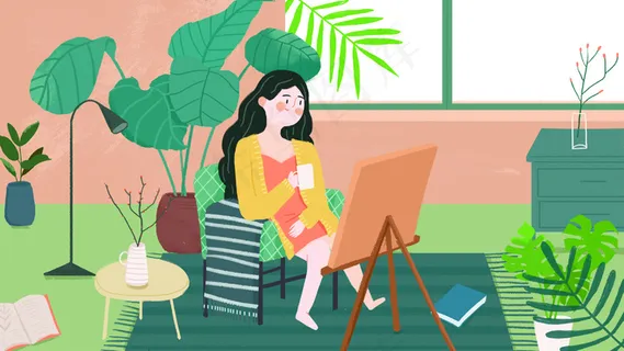 春天小清新宅女生活配图