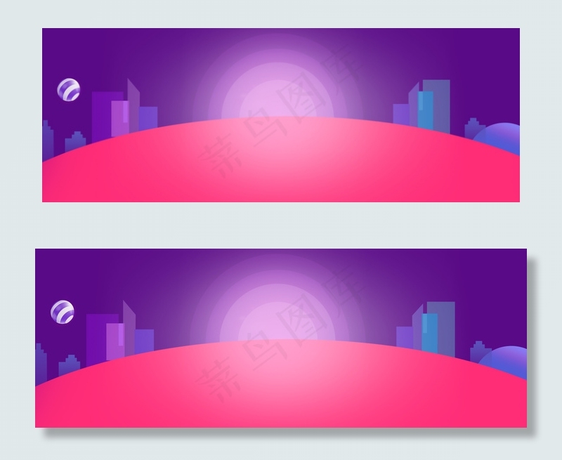 618年中大促彩球几何紫色背景