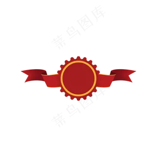 红色标签PNG免抠