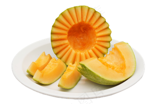 一盘水果哈密瓜