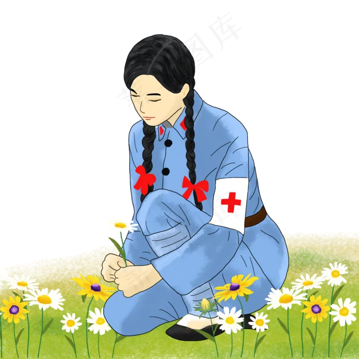 党建节建军节女红军PNG(2000X2000(DPI:150))psd模版下载