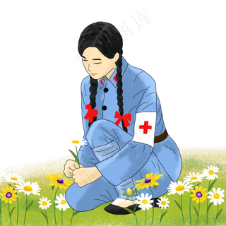 党建节建军节女红军PNG