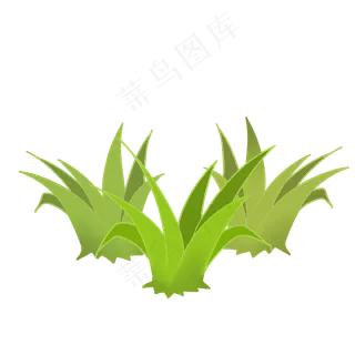 可爱小清新草丛绿色,免抠元素