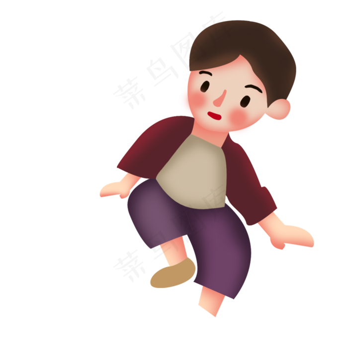 卡通小男孩PNG下载(2000X2000(DPI:300))psd模版下载